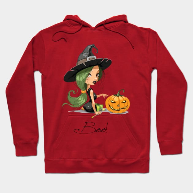 Boo! Halloween Hoodie by artistxecrpting